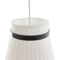 Lampada a Sospensione Broughton con Paralume a Cono Plissettato Ø30 cm Tessuto Bianco lux.pro