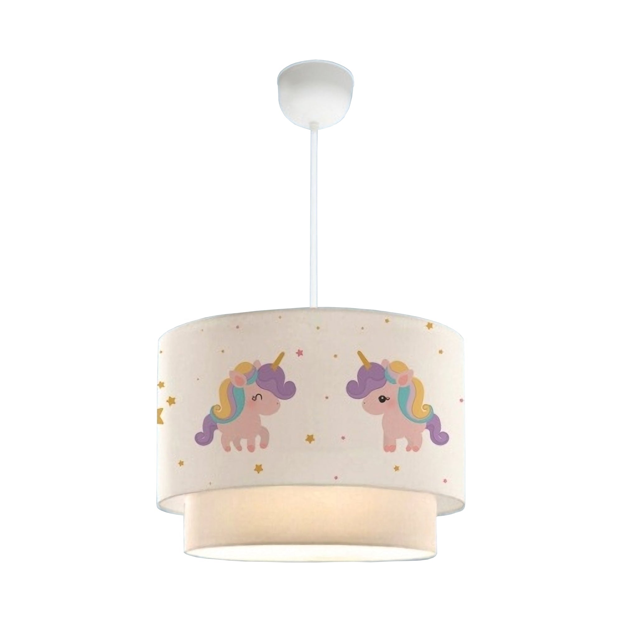 Lampadario lampada a sospensione sospensione per bambini E27 70 cm fantasia unicorno 03_0007548