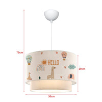 Lampadario lampada a sospensione lurgan sospensione per bambini E27 70 cm modello giraffa 03_0007545