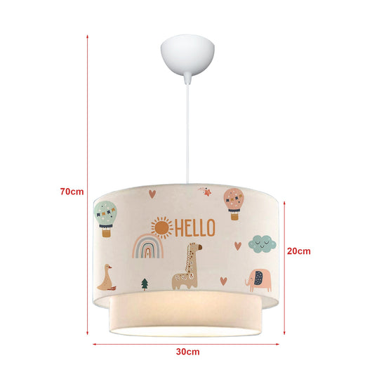 Lampadario lampada a sospensione lurgan sospensione per bambini E27 70 cm modello giraffa 03_0007545