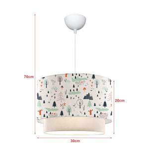 Lampadario lampada a sospensione lurgan sospensione per bambino E27 70 cm motivo albero 03_0007547