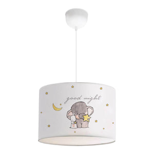 Lampada a Sospensione Rugby per Cameretta Paralume Bianco Design Elefante lux.pro