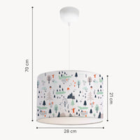 Lampada a Sospensione Rugby per Cameretta Paralume Bianco Design Alberi lux.pro