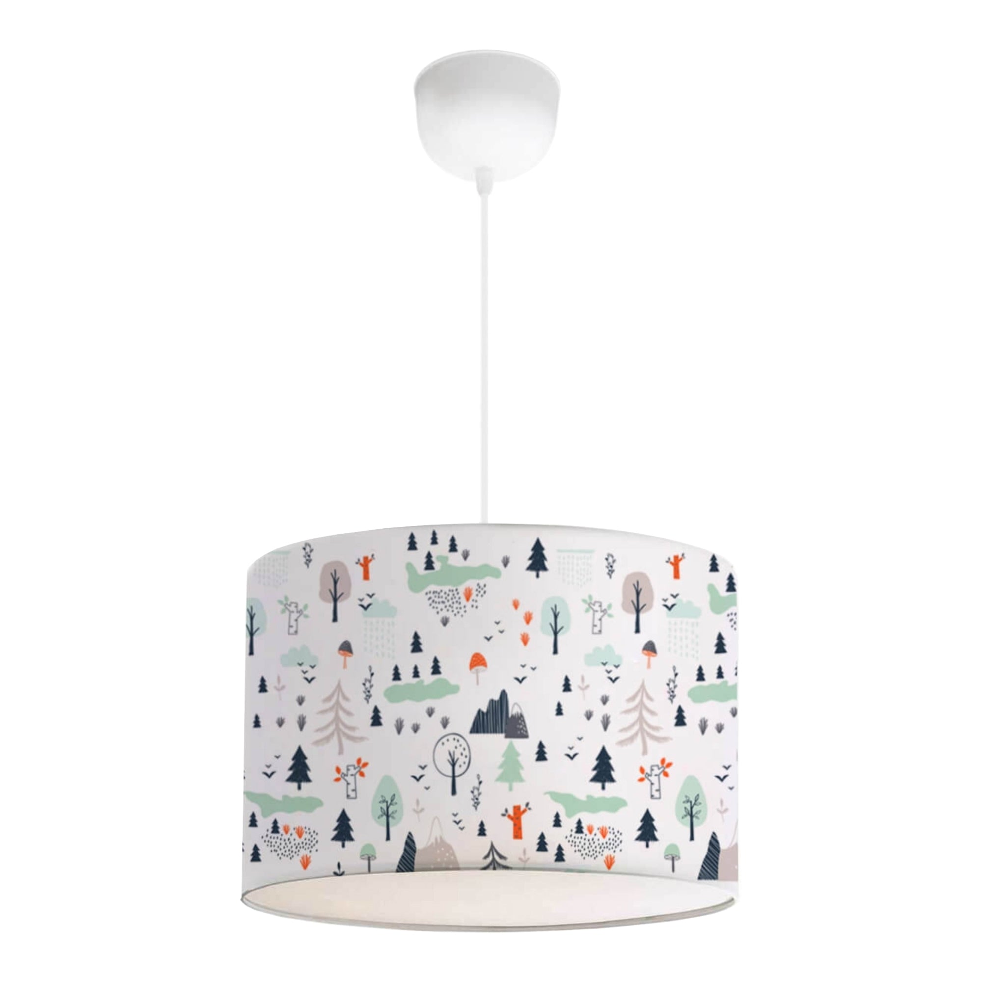 Lampada a Sospensione Rugby per Cameretta Paralume Bianco Design Alberi lux.pro