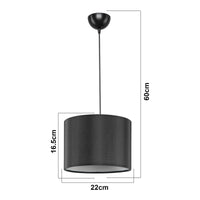 Lampada a Sospensione Willenhall Nero lux.pro