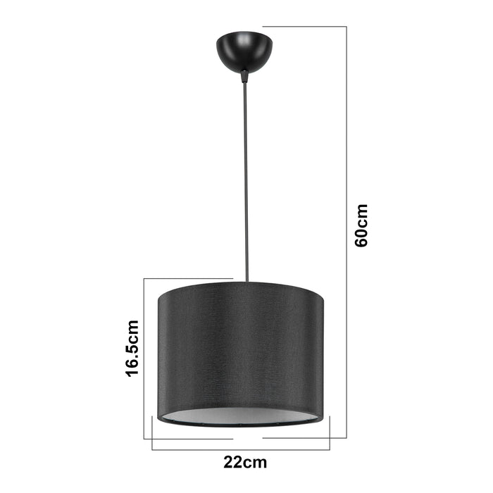 Lampada a Sospensione Willenhall Nero lux.pro