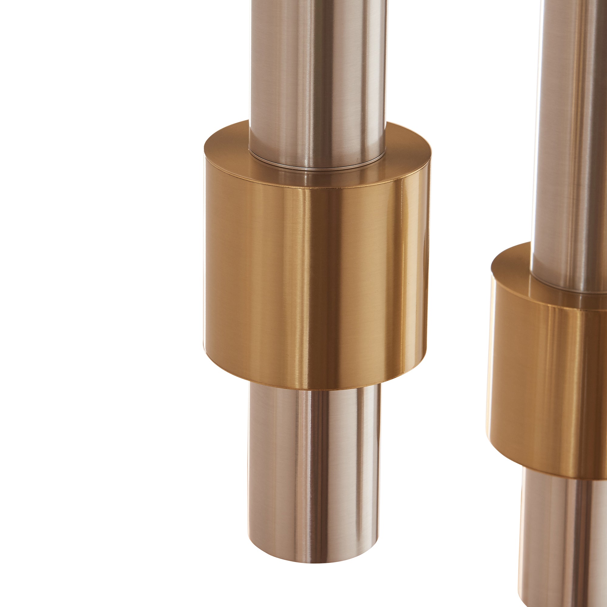 Lampada a Sospensione Lulled in Metallo con 3 Paralumi - Argento / Oro lux.pro