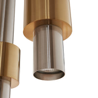 Lampada a Sospensione Lulled in Metallo con 3 Paralumi - Argento / Oro lux.pro