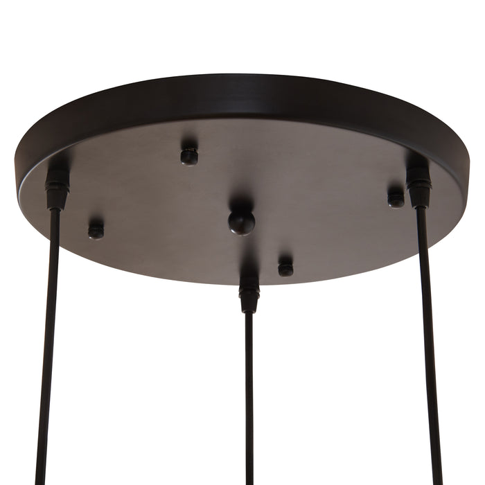 Lampada a Sospensione Lulled in Metallo con 3 Paralumi - Argento / Oro lux.pro