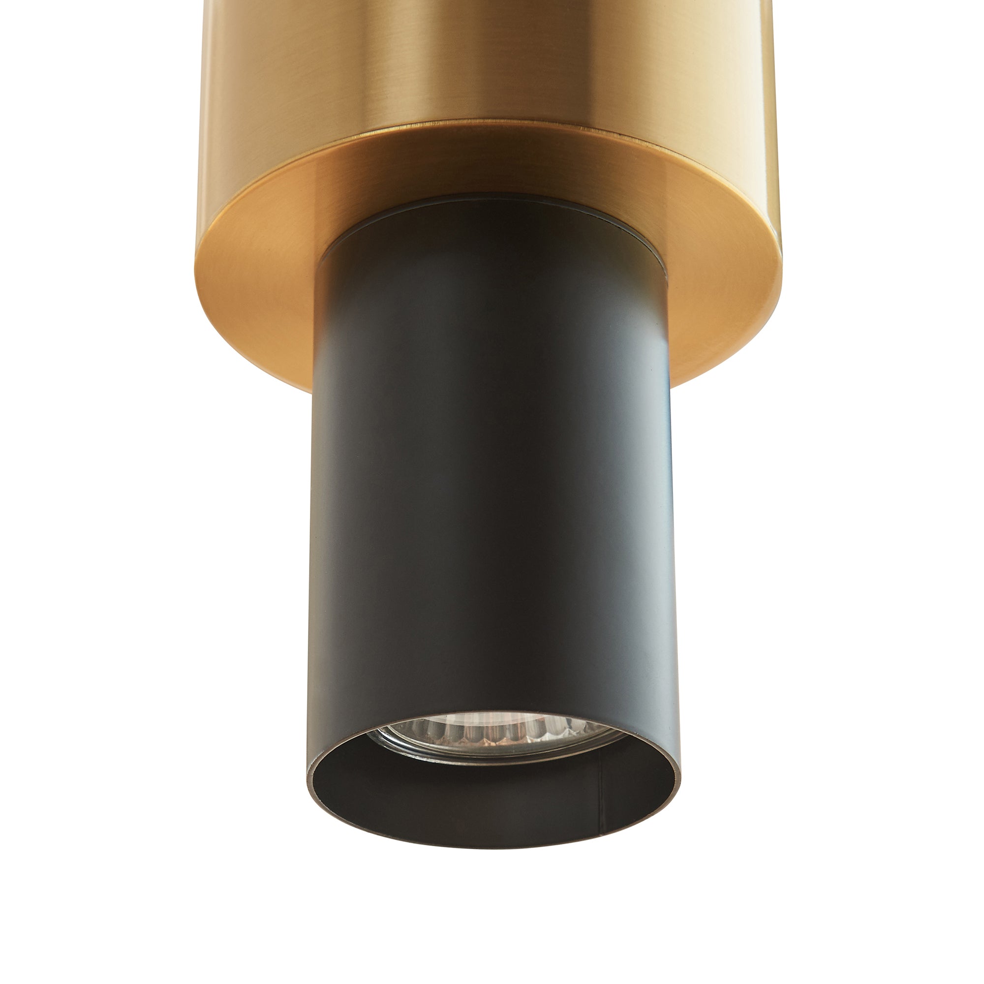 Lampada a Sospensione Lulled in Metallo con 1 Paralume - Nero / Oro lux.pro