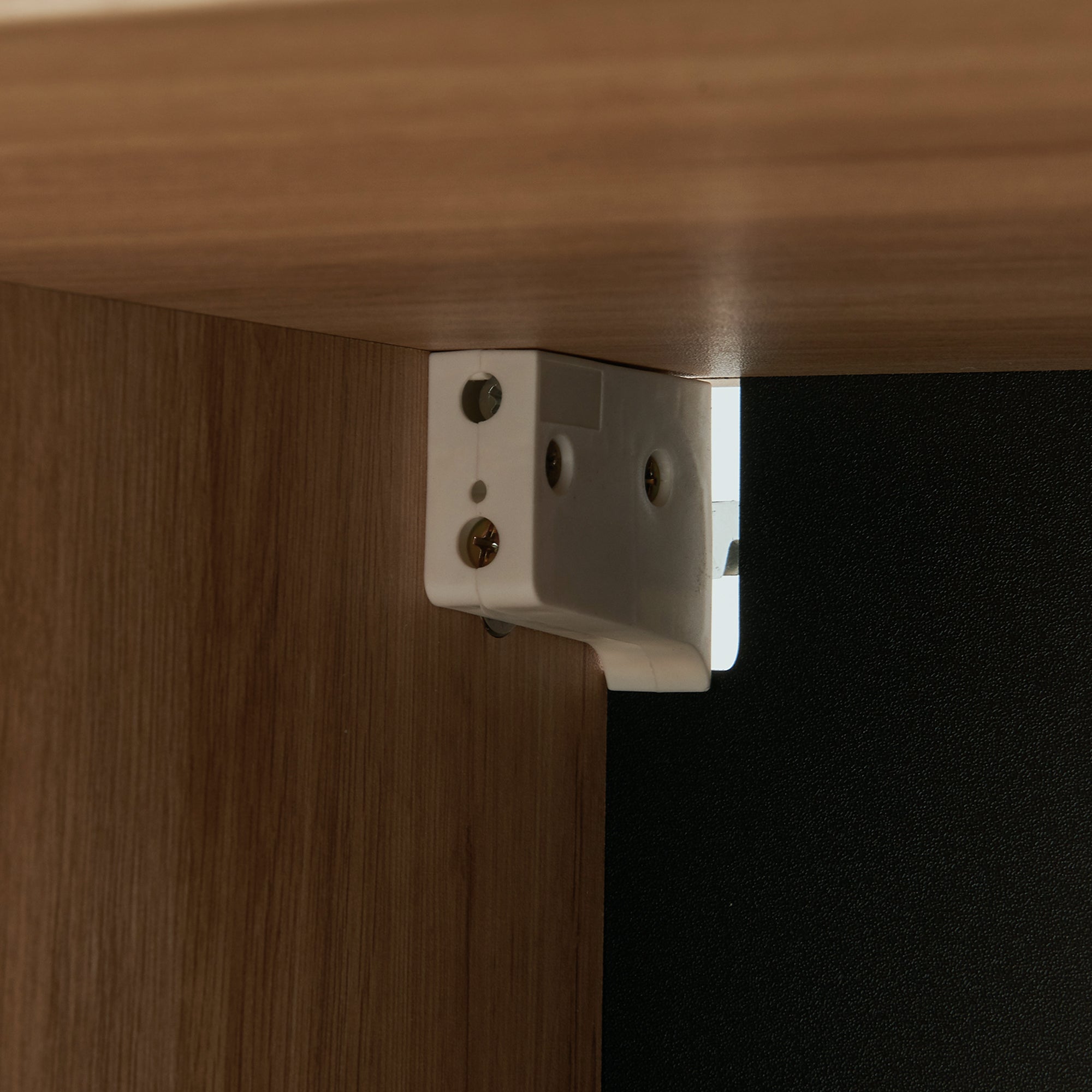 Mobile Pensile Noppen a Parete con 2 Ante e Finestrella 98 x 60 x 35 cm - Effetto Rovere [en.casa]