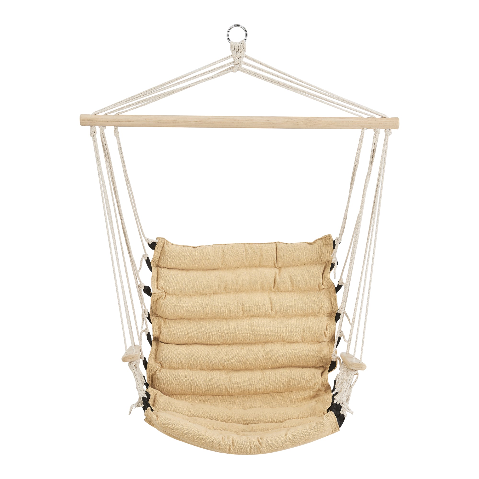 Poltrona Sospesa 'Bariloche' con Braccioli - Supporto fino a 100 kg - Beige [en.casa]