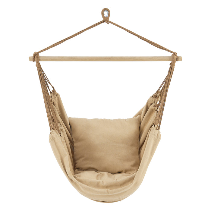 Amaca da Seduta 'Peralvillo' con 2 Cuscini e Borsa di Trasporto - Beige [en.casa]