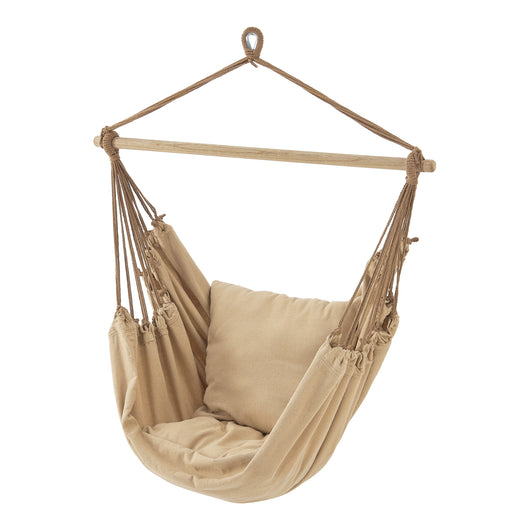 Amaca da Seduta 'Peralvillo' con 2 Cuscini e Borsa di Trasporto - Beige [en.casa]