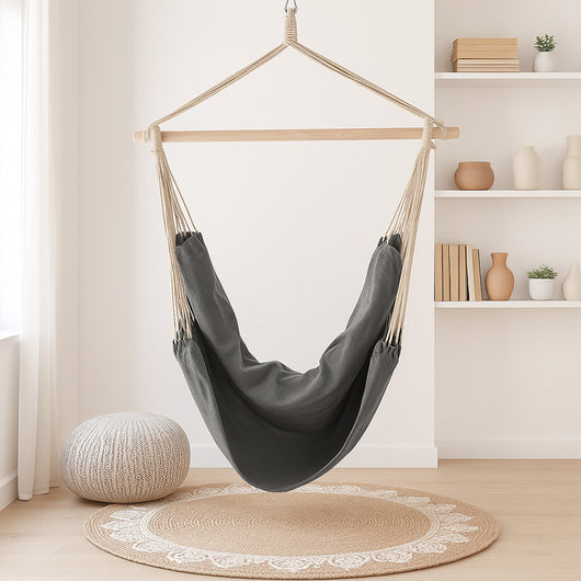 Poltrona Sospesa Sedia Amaca Altezza Totale 140 cm - Grigio casa.pro