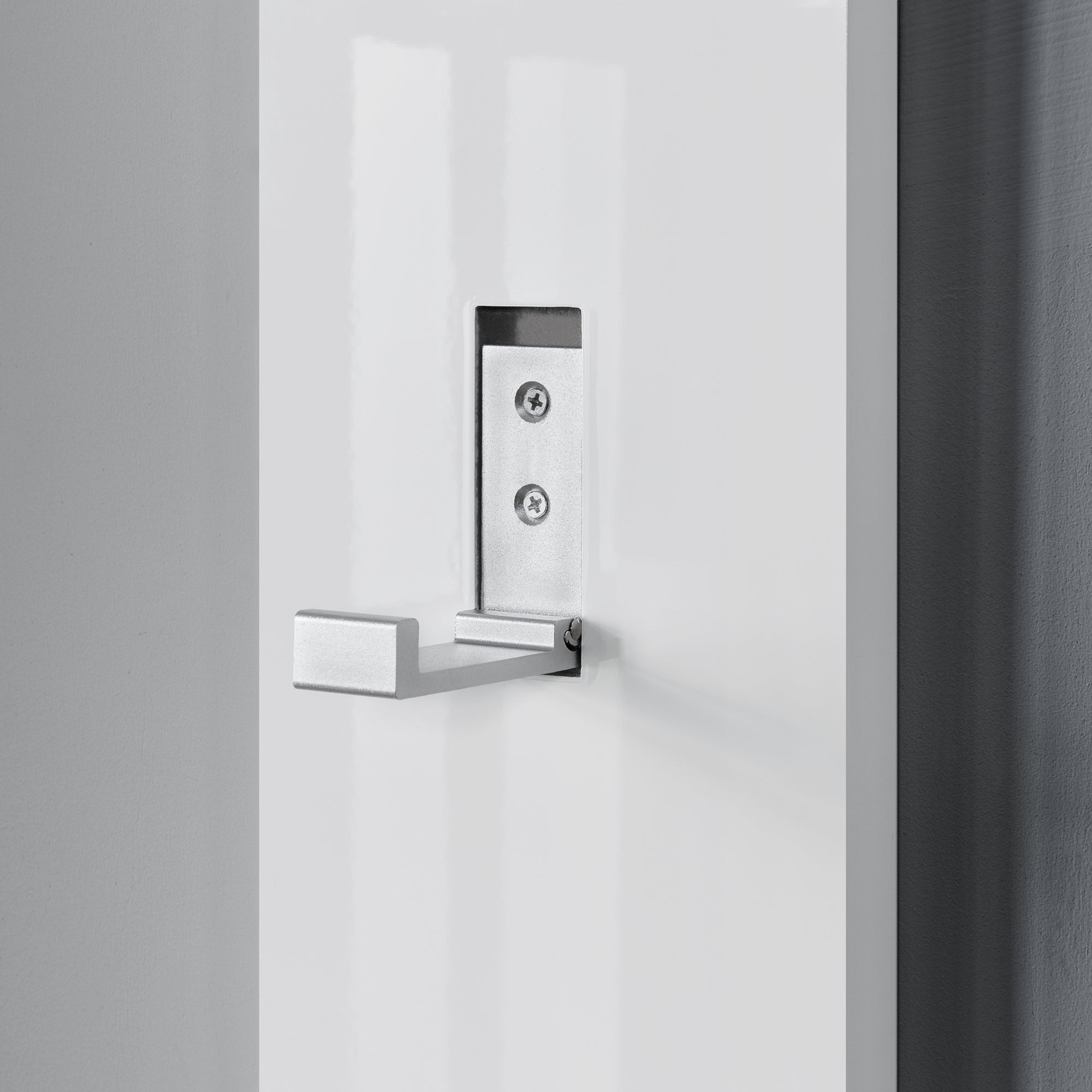 Appendiabiti da Parete Hansnes con 3 Ganci Pieghevoli 165 x 15 x 2,5 cm - Bianco [en.casa]