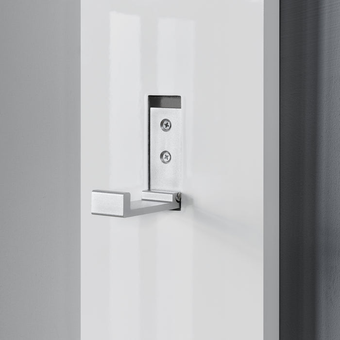 Appendiabiti da Parete Hansnes con 3 Ganci Pieghevoli 165 x 15 x 2,5 cm - Bianco [en.casa]