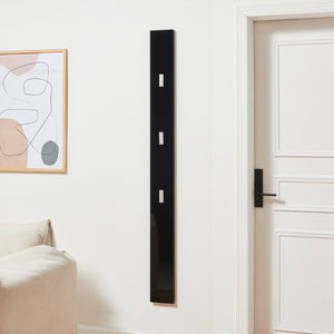 Appendiabiti da Parete Hansnes con 3 Ganci Pieghevoli 165 x 15 x 2,5 cm - Nero [en.casa]