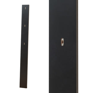 Appendiabiti da Parete Hansnes con 3 Ganci Pieghevoli 165 x 15 x 2,5 cm - Nero [en.casa]