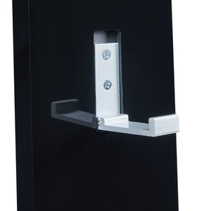 Appendiabiti da Parete Hansnes con 3 Ganci Pieghevoli 165 x 15 x 2,5 cm - Nero [en.casa]