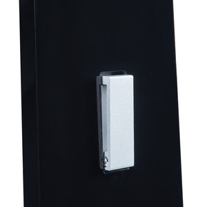 Appendiabiti da Parete Hansnes con 3 Ganci Pieghevoli 165 x 15 x 2,5 cm - Nero [en.casa]