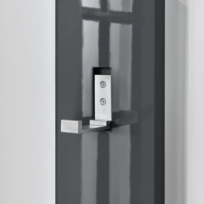 Appendiabiti da Parete Hansnes con 3 Ganci Pieghevoli 165 x 15 x 2,5 cm - Grigio [en.casa]