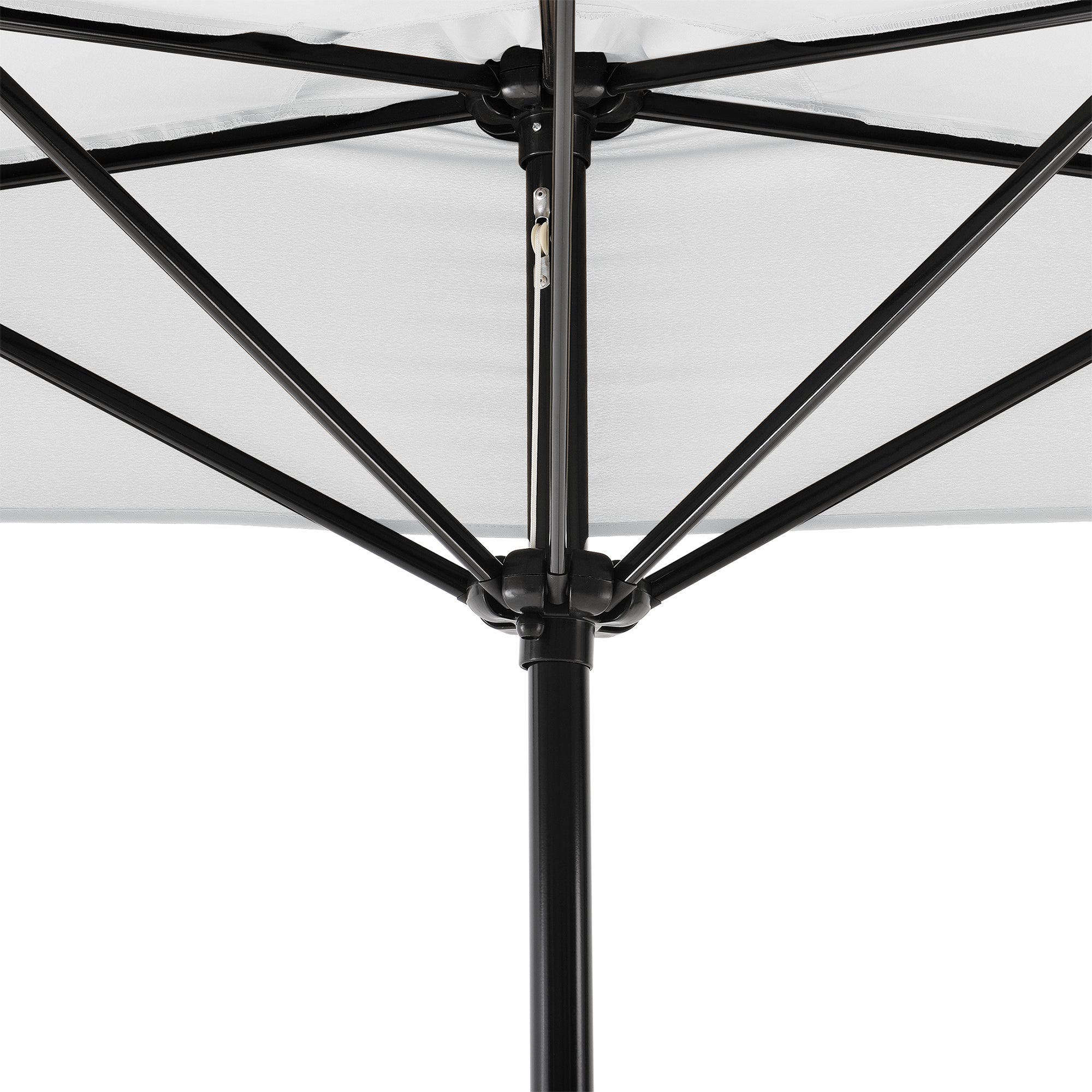 Ombrellone a Semicerchio Eger Parasole a Mezzaluna 300x150 cm Bianco casa.pro