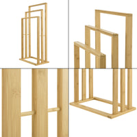 Portasciugamano da Terra Rana con 3 Barre - in bambù [en.casa]