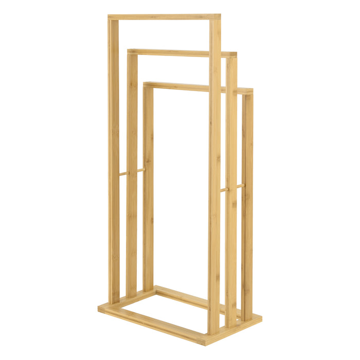 Portasciugamano da Terra Rana con 3 Barre - in bambù [en.casa]