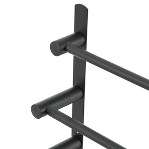 Portasciugamani da Parete Harjavalta a Scala con 3 Barre Acciaio Nero [neu.haus]