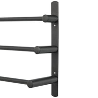 Portasciugamani da Parete Harjavalta a Scala con 3 Barre Acciaio Nero [neu.haus]