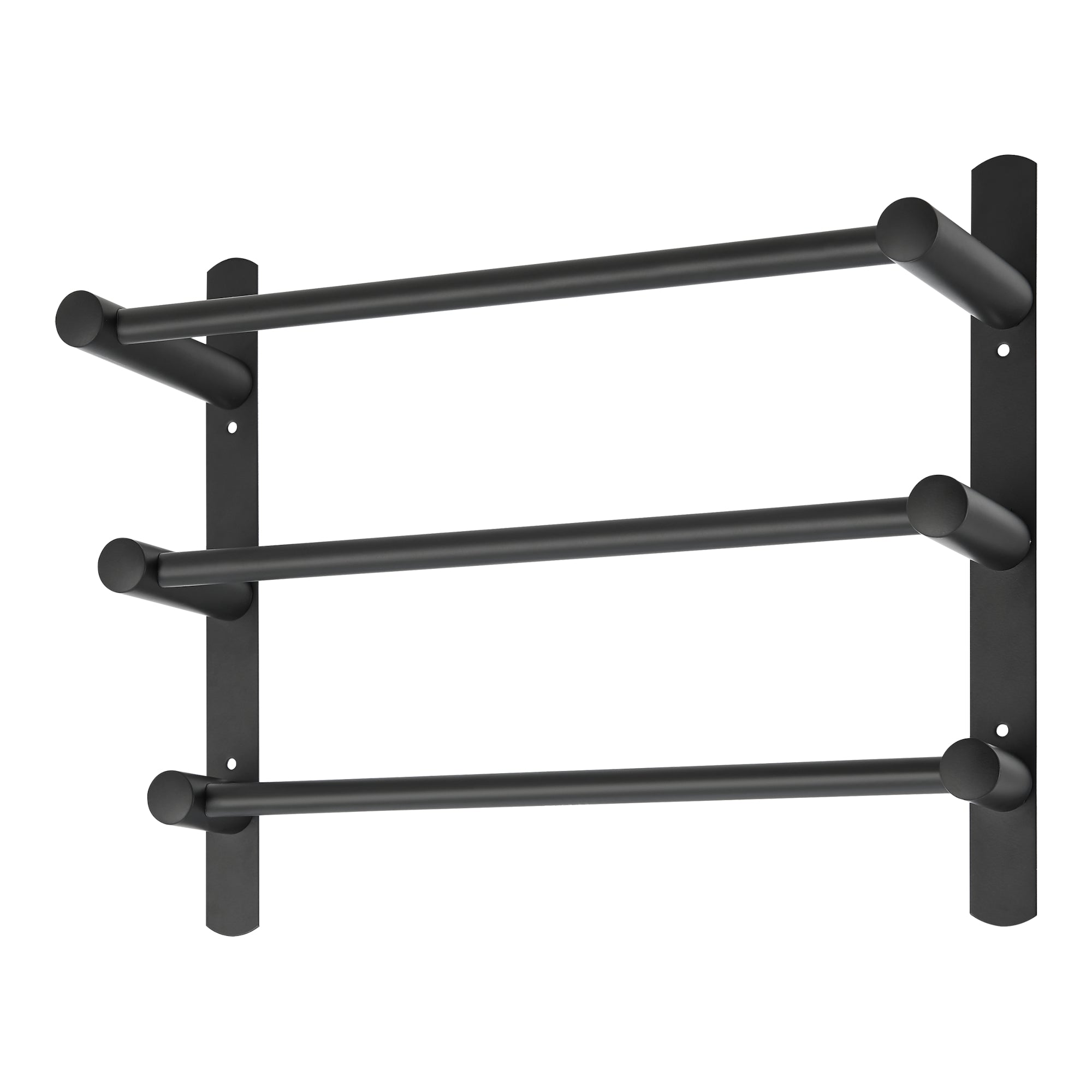 Portasciugamani da Parete Harjavalta a Scala con 3 Barre Acciaio Nero [neu.haus]