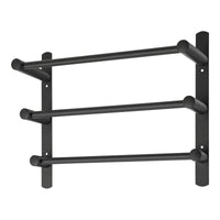 Portasciugamani da Parete Harjavalta a Scala con 3 Barre Acciaio Nero [neu.haus]