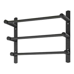 Portasciugamani da Parete Harjavalta a Scala con 3 Barre Acciaio Nero [neu.haus]