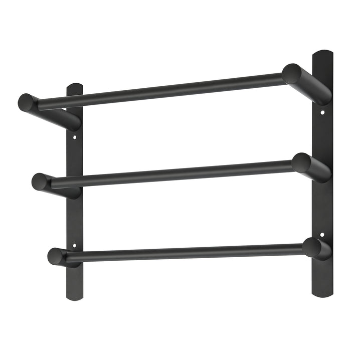 Portasciugamani da Parete Harjavalta a Scala con 3 Barre Acciaio Nero [neu.haus]