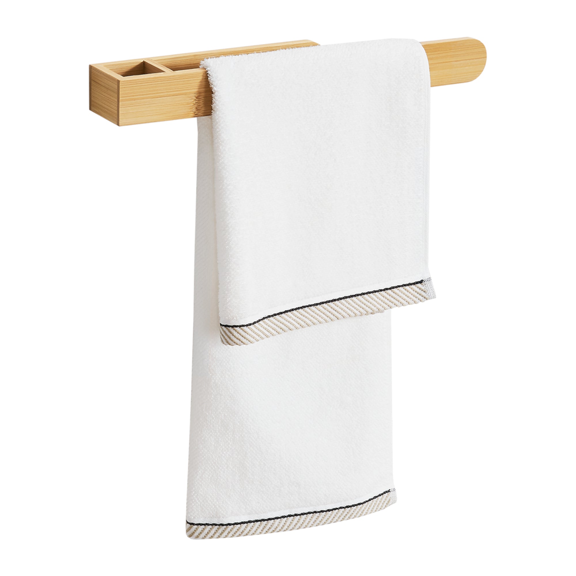 Portasalviette Adesivo da Parete 'Tønsberg' in Bambù [en.casa]