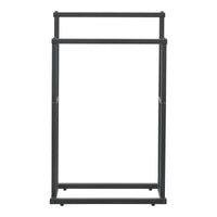 Portasciugamano a Terra 'Omalo' Mobile di Supporto Asciugamani con 2 Barre in Acciaio - Nero [en.casa]