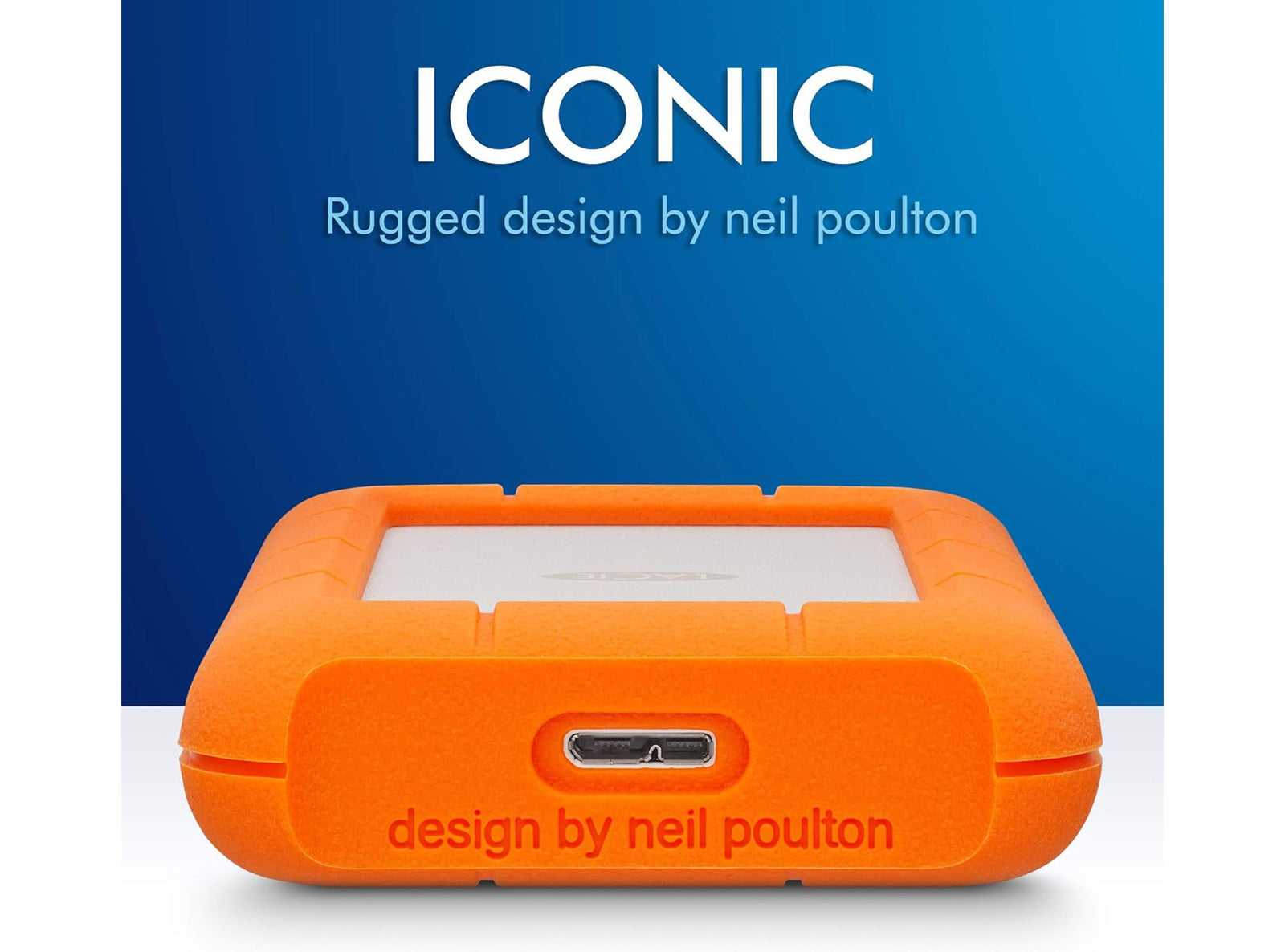 Hard Disk Esterno 2,5″ 2 TB LaCie Rugged Mini – USB 3.0, Resistente Urti e Pioggia, Compatibile PC & Mac