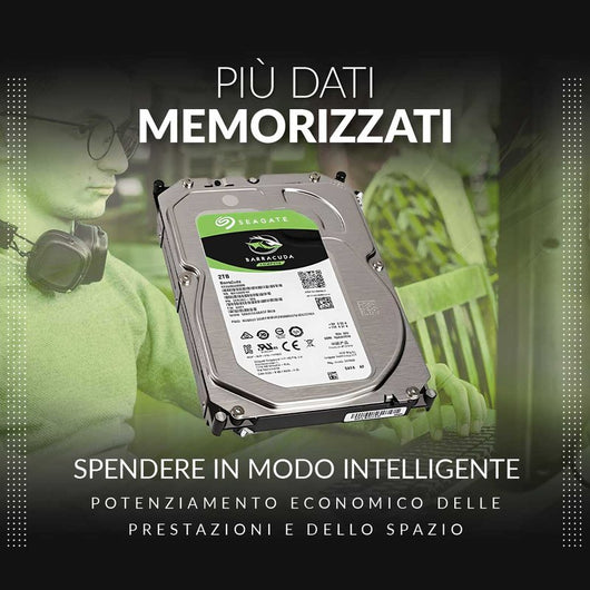 Hard Disk Interno 2 TB, SATA da 6 GBit/s, 3,5", 7.200 RPM, Cache da 256 MB