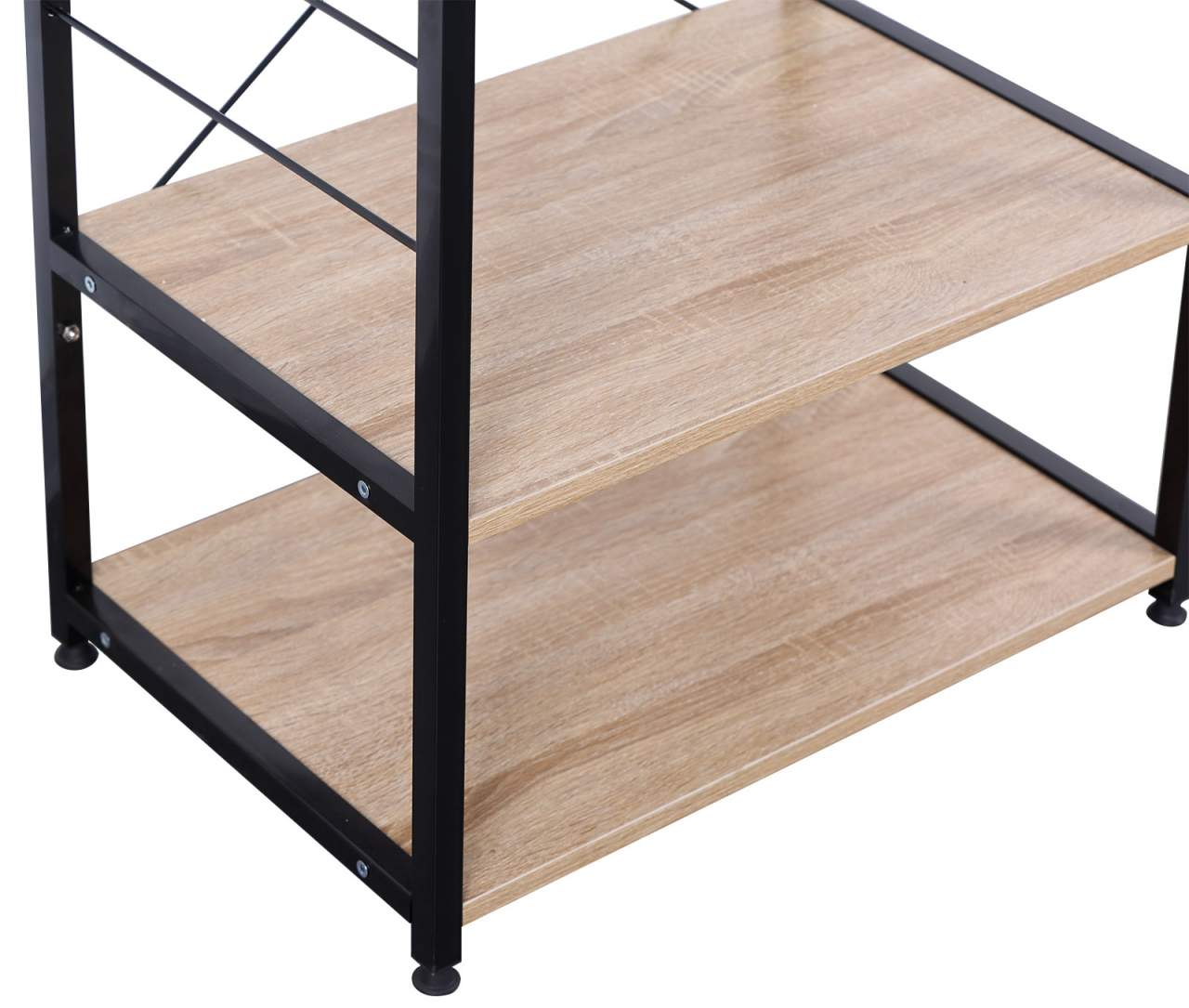 Robusto ripiano per microonde con 4 ganci marrone 19_0000399