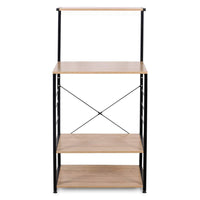 Robusto ripiano per microonde con 4 ganci marrone 19_0000399