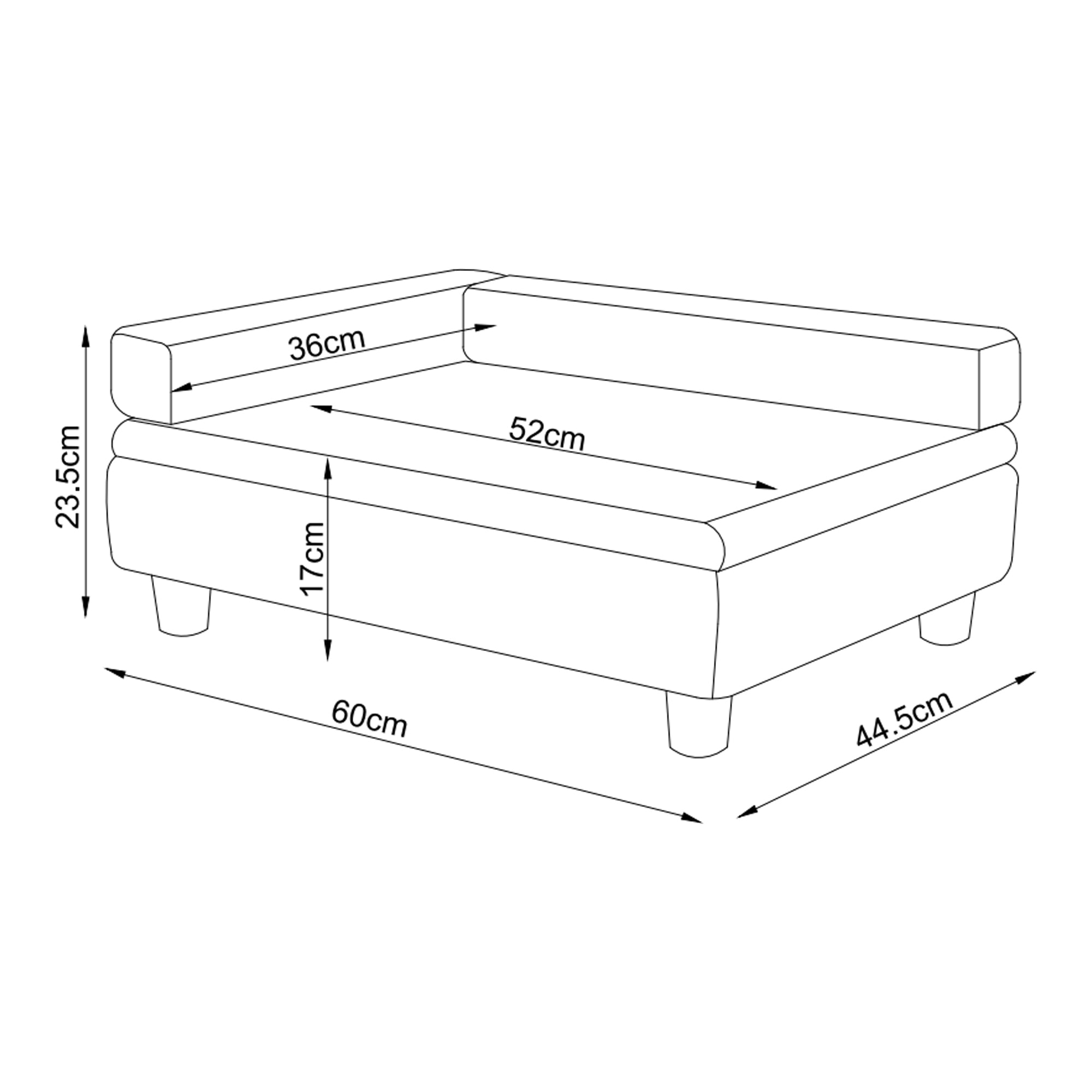 Cuccia Per Animali Domestici Salkonssad Imbottita con Cuscini - Blu [en.casa]