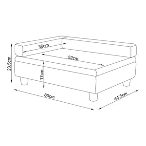 Cuccia Per Animali Domestici Salkonssad Imbottita con Cuscini - Blu [en.casa]