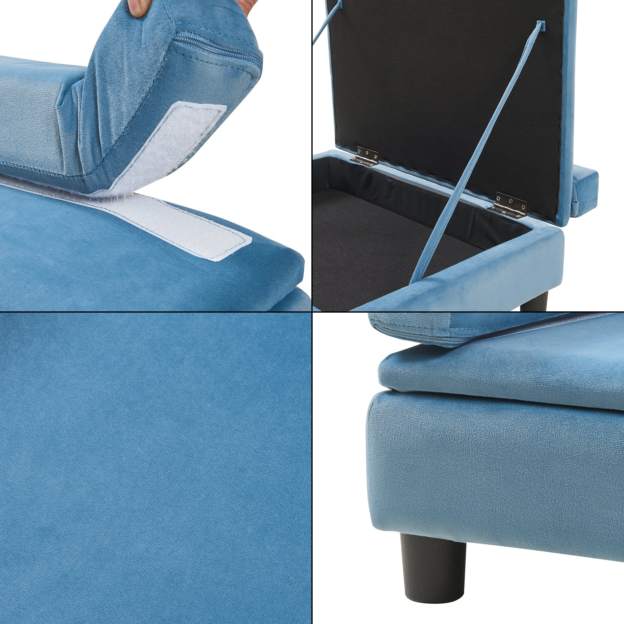 Cuccia Per Animali Domestici Salkonssad Imbottita con Cuscini - Blu [en.casa]