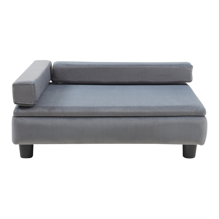 Cuccia Per Animali Domestici Salkonssad Imbottita con Cuscini - Grigio [en.casa]