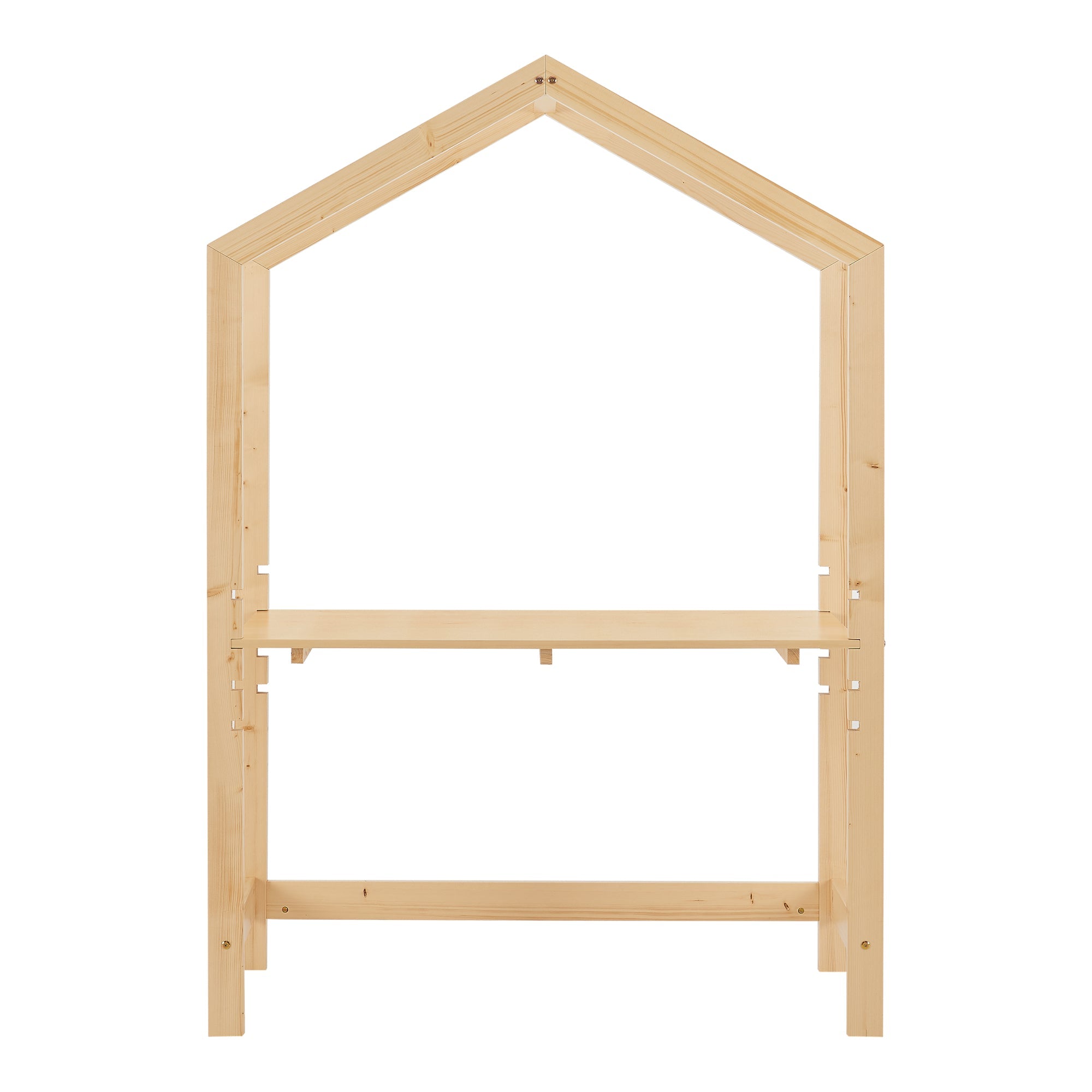 Scrivania per bambini in pino 160 x 110 x 50 cm naturale 03_0006617