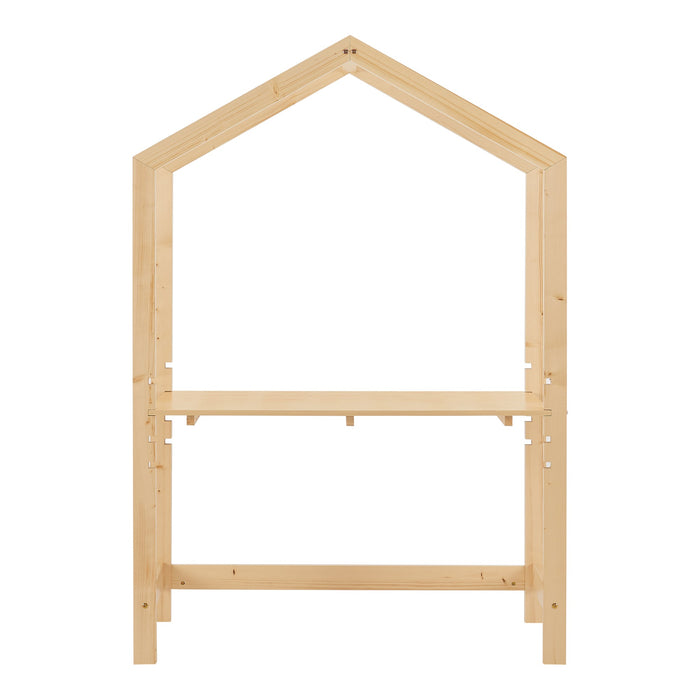 Scrivania per bambini in pino 160 x 110 x 50 cm naturale 03_0006617