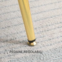 Poltrona a Conchiglia, Poltroncina Vintage, Poltroncina da Camera e Salotto, Design Elegante, con Schienale Alto, 76x67x74cm, Giallo