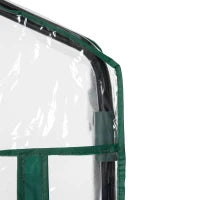 Serra da Balcone Compatta con 4 Ripiani e Copertura in PVC Trasparente, 70x50x160cm