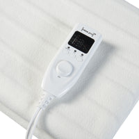 [casa.pro] Coperta doppia elettrica termica - Coperta riscaldata - 2 x 6W, 23V, 5Hz - 160 x 140 cm - Bianco